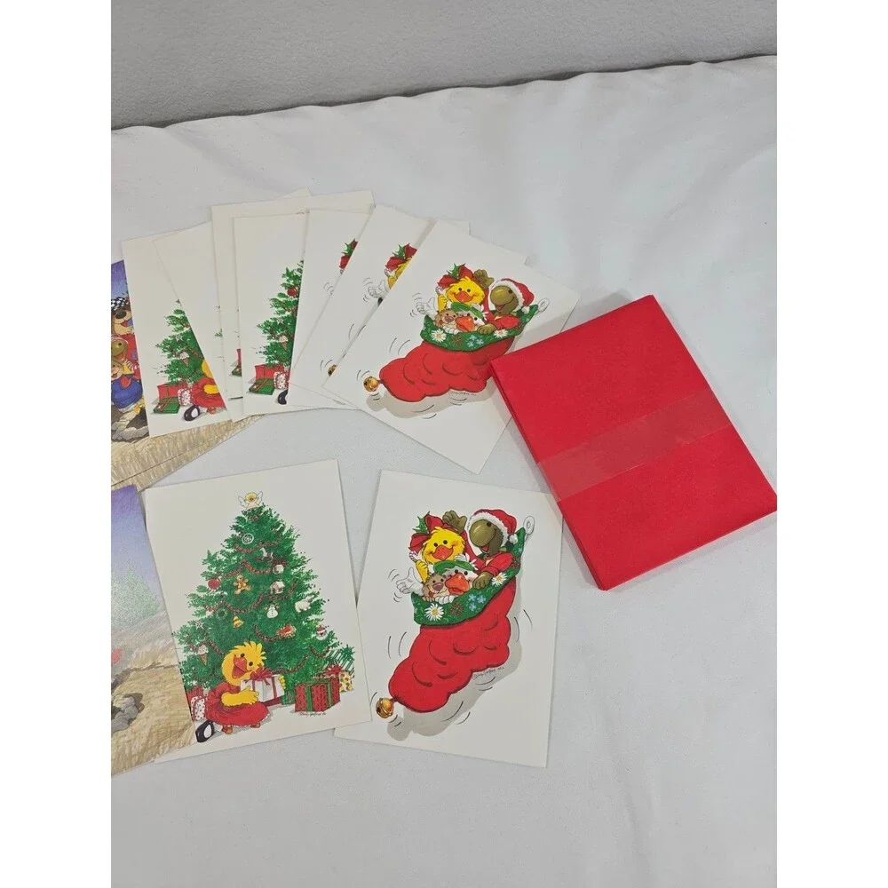 Vintage Suzy's Zoo Christmas Greeting Cards Boxed Set 14 cards/Envelopes